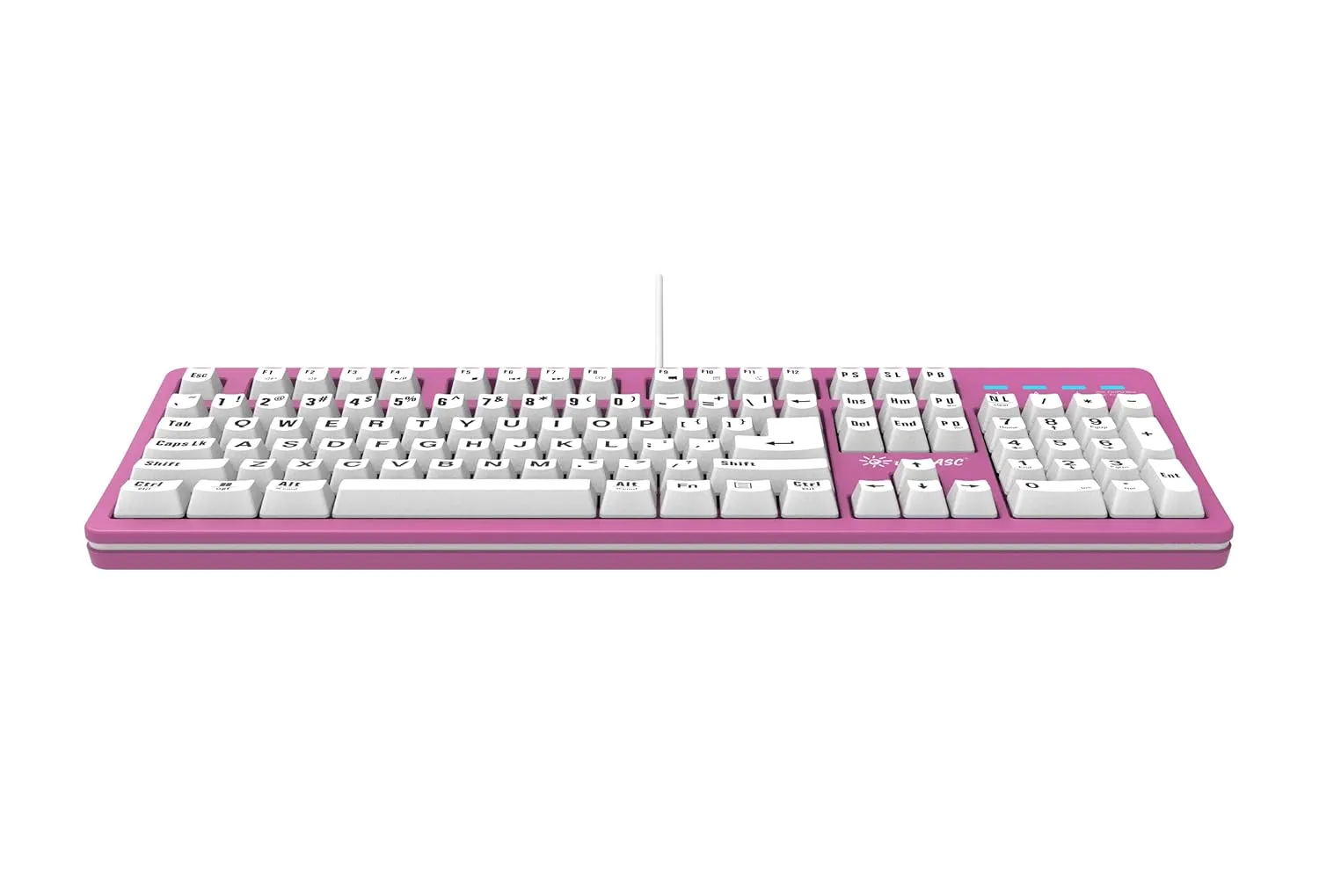 VitalASC USB Gaming Keyboard with Large Font ‎EKB216 White view 4